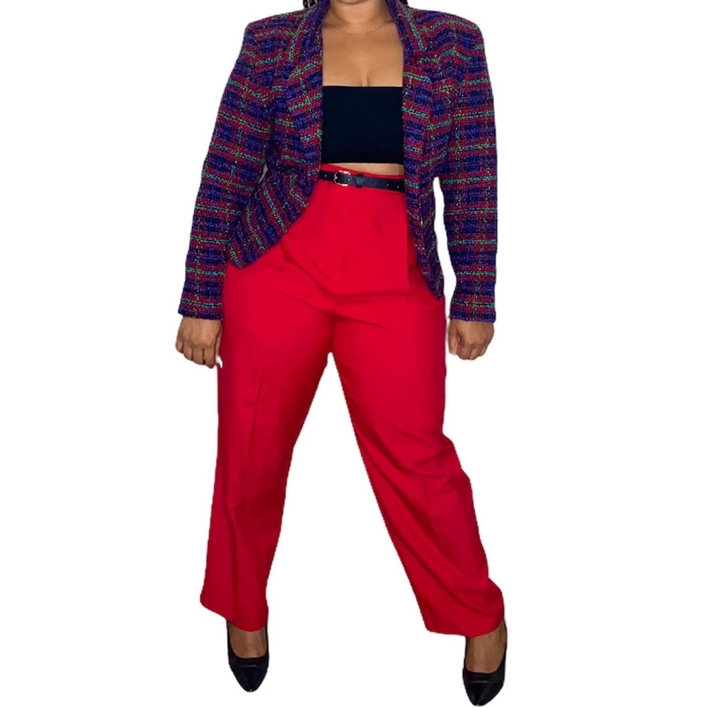 Vintage Purple Tweed Blazer